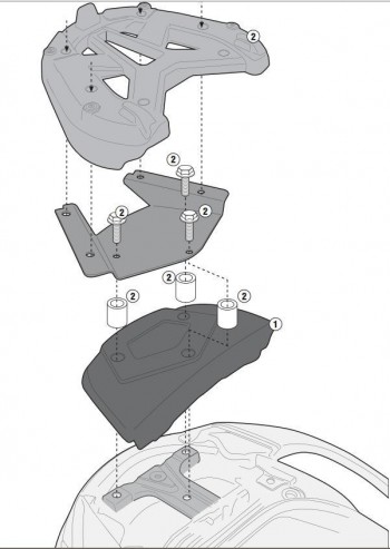 Kit montaje soporte baul Givi en Suzuki Burgman 650 /Executive 2013-2020