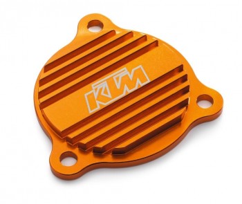 Tapa filtro aceite CNC naranja KTM 250/350 EXCF 2014-2016, 250 SXF 2013-2015, 350 SXF 2011-2015, 400/450/500/530 EXC 2009-2016