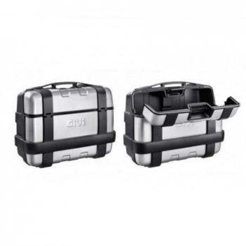 Baul-Maleta 46L Givi Trekker aluminio plata