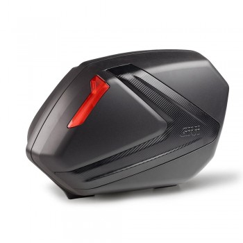 Maletas laterales 37L Givi  V37 tapa carbono reflex rojo