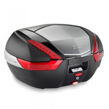 Baul 47L Givi V47 aluminio anodizado reflex rojo