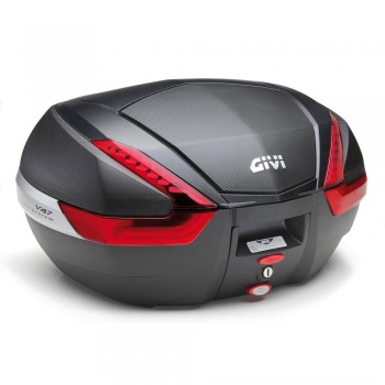 Baul 47L Givi V47 Tech carbono reflex rojo