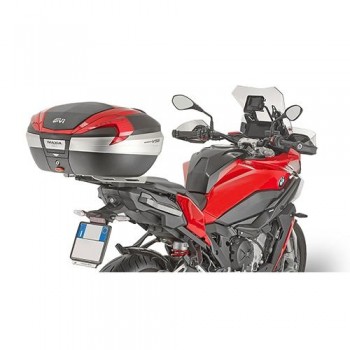 Baul 56L Givi V56 Maxia 4 reflex rojo tapa aluminio