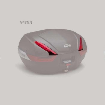 Catadioptrico reflactante baul Givi V47 rojo